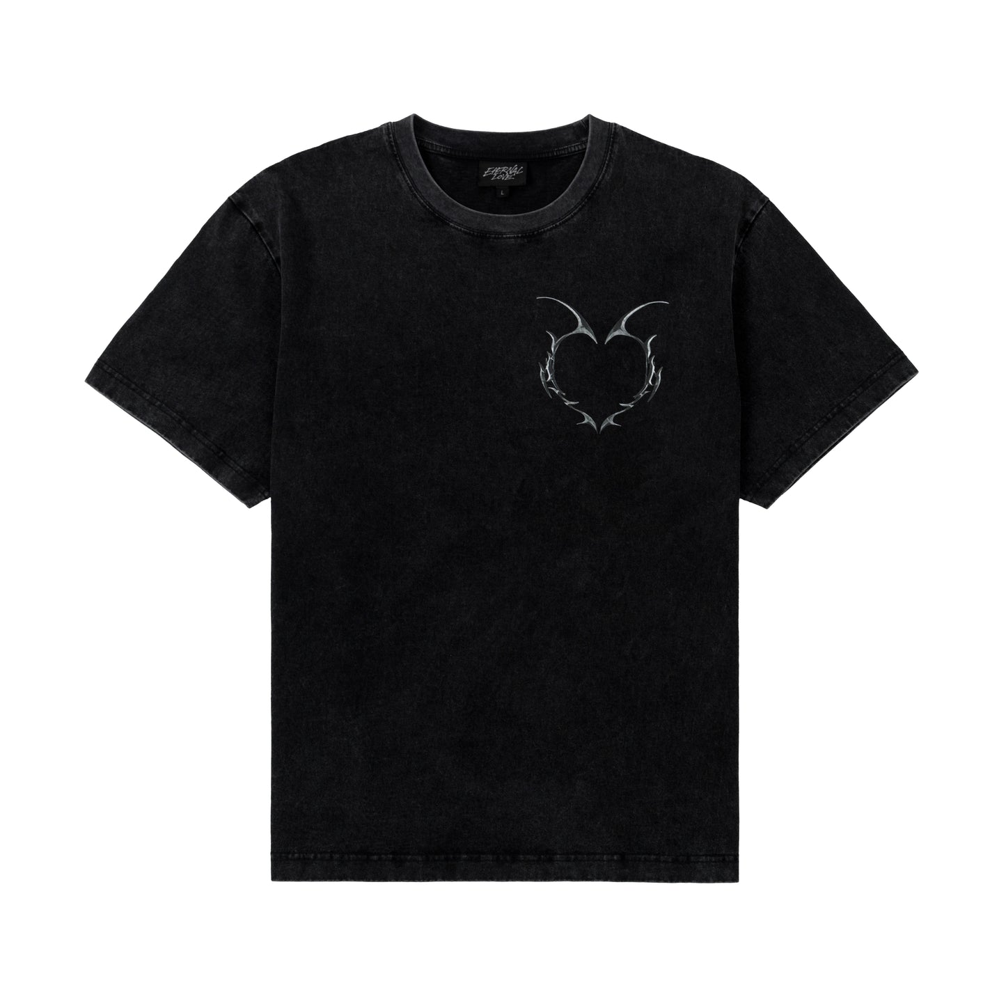 Core Rose Tee - Washed Black