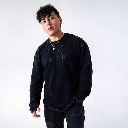 Core Sword Long Sleeve Tee - Washed Black