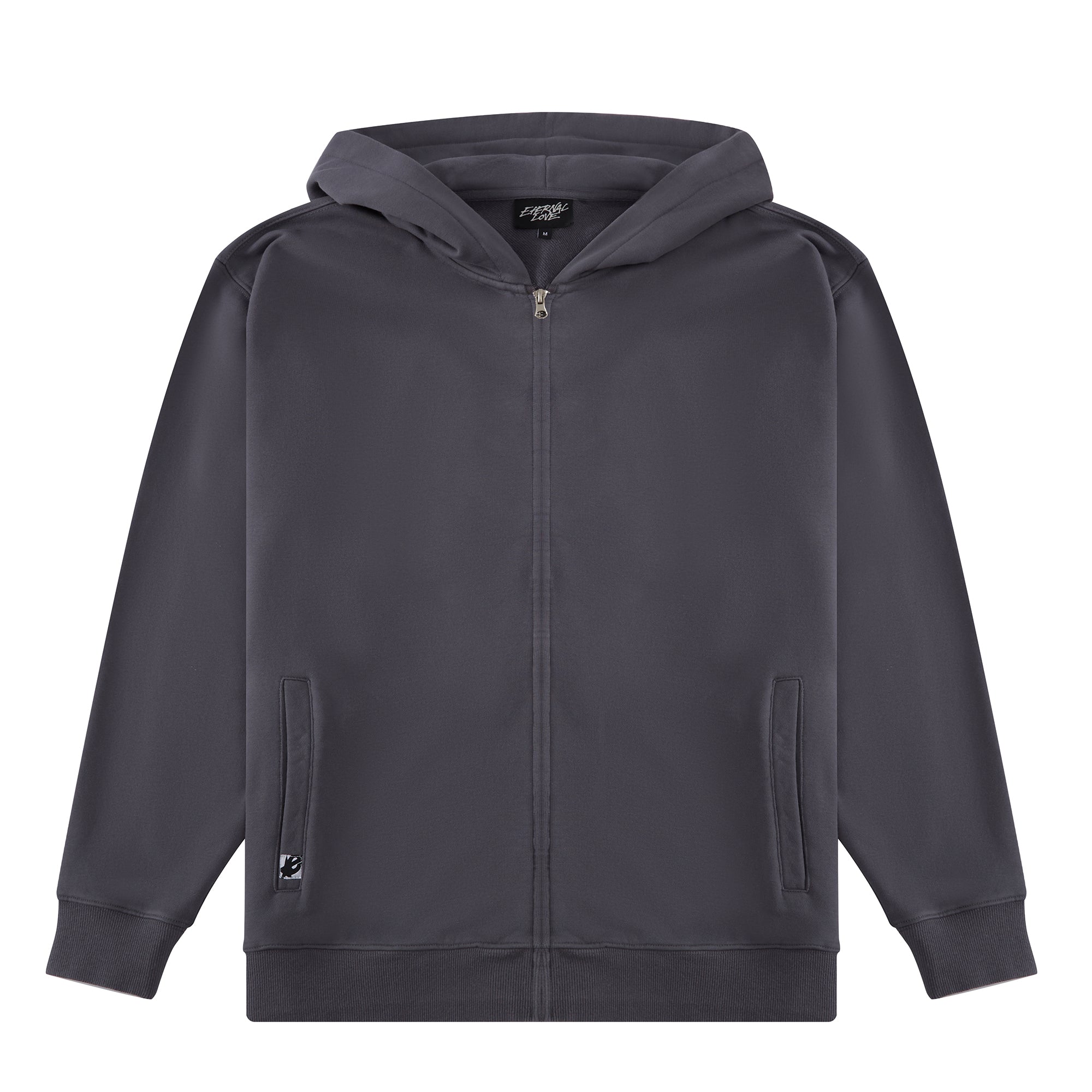 Eternal Wash Zip Hoodie – Grey Blue – Eternal Love